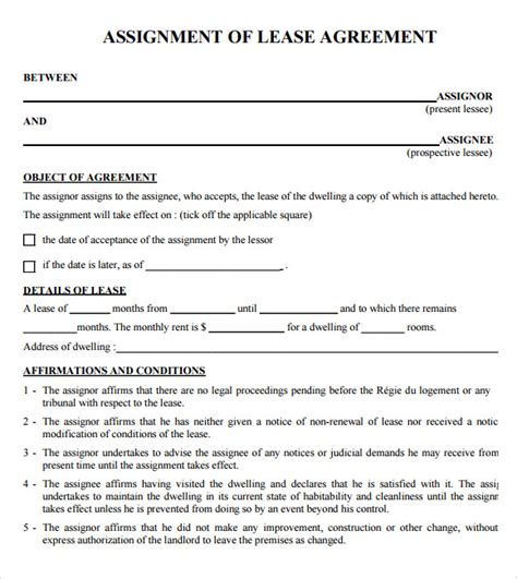 Free Online Lease Agreement Printable