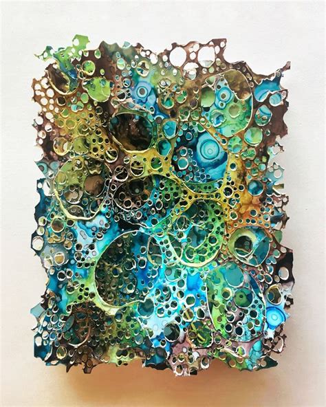 Alcohol Ink On Yupo Paper From The Cell Series By Jess Kirkman Manifest Jess On Instagram