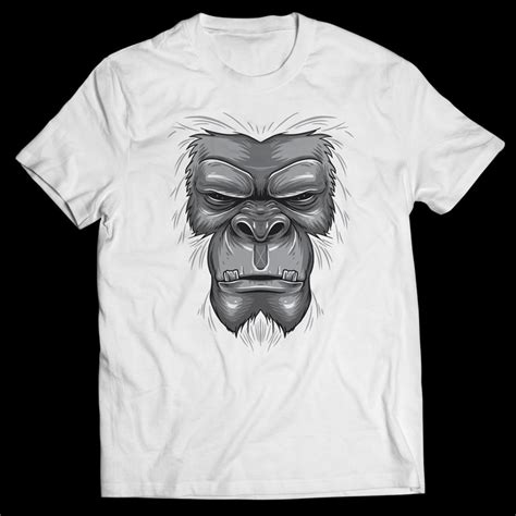 Gorilla Face Vector T Shirt Design Buy T Shirt Designs