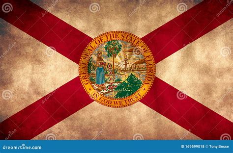 Rustic Grunge Florida State Flag Stock Photo