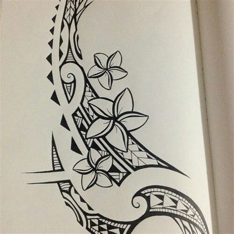 Polynesian Flower Drawing Plumeria Tribal By 808user On Deviantart