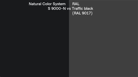 Natural Color System S N Vs Ral Traffic Black Ral Side By