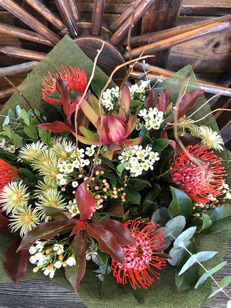 Colorful flower bouquet with many different mixed flowers. Fresh Native Bunch - Standard (flowers vary depending on ...