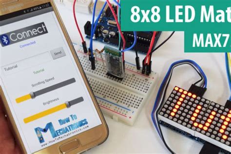 8×8 Led Matrix Max7219 Tutorial With Scrolling Text And Android Control