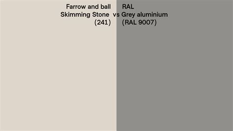 Farrow And Ball Skimming Stone Vs RAL Grey Aluminium RAL