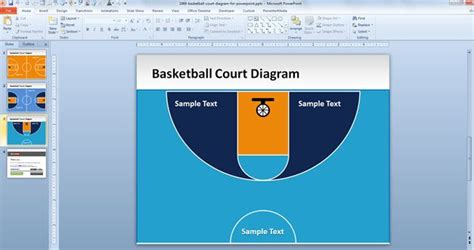 Free Basketball Court Diagram For Powerpoint Free Powerpoint