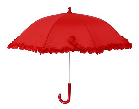 Girly Girl Ruffled Umbrella With Matching Handle