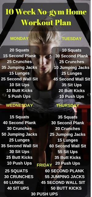 Regular workout is very important and each individual should workout no matter how busy they are. Daily Health Advisor : 10 Week No-gym Home Workout Plan