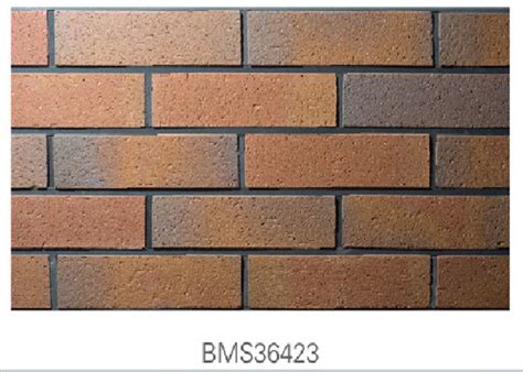 Matte Finish Surface Exterior Brick Veneer Panels Clay For