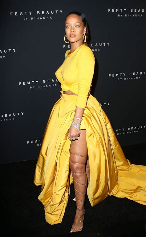 If you own any content displayed here and want it to be deleted, please. Rihanna Yellow Two-piece Celebrity Dress Fenty Beauty Launch