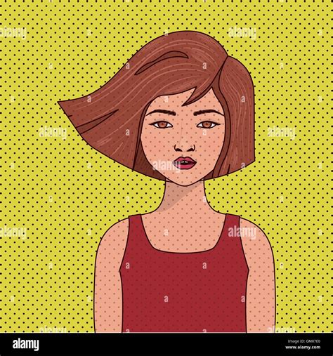 Young Woman Pop Art Style Stock Vector Image And Art Alamy