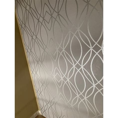 Lisandro Light Grey Geometric Lattice Wallpaper 205 X 396 X 0025