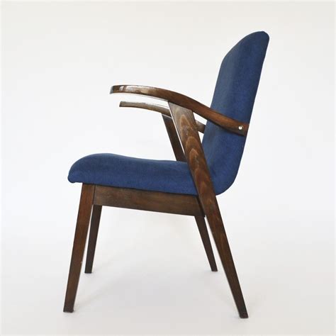4.5 out of 5 stars. For sale: Polish Royal Blue Velvet Armchair by M. Puchała ...