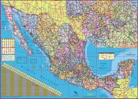 Mapa República Mexicana Autopistas Y Carreteras 90 X 125 Cm Folder
