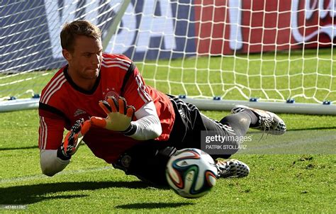 One of the very best goalkeepers in the world in the last 10 years. Germany's goalkeeper Manuel Neuer saves the ball during a ...