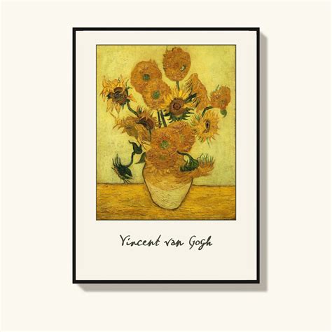 Exhibition Poster Vincent Van Gogh Sunflower Paintingvan Gogh Etsy