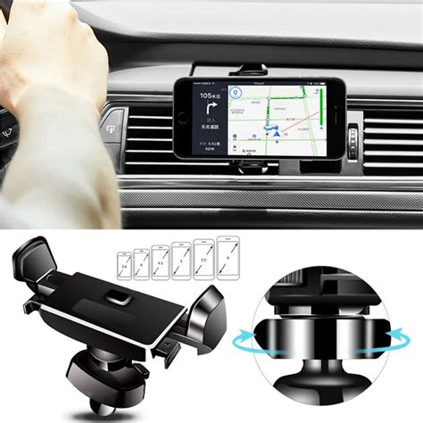 Car 360 Degree Rearview Mirror Mount Mobile Phone Rotating Holder Air