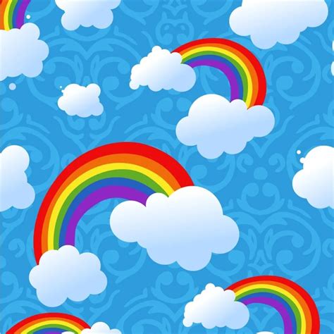 Laeacco Cloudy Rainbow Sky Pattern Baby Newborn Photography Backgrounds