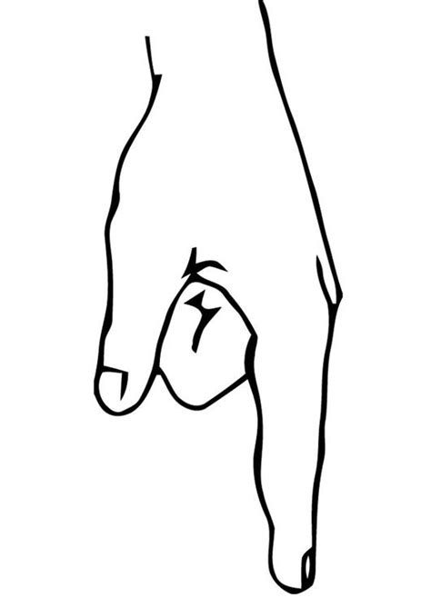 Kleurplaat hand. Gratis kleurplaten om te printen.