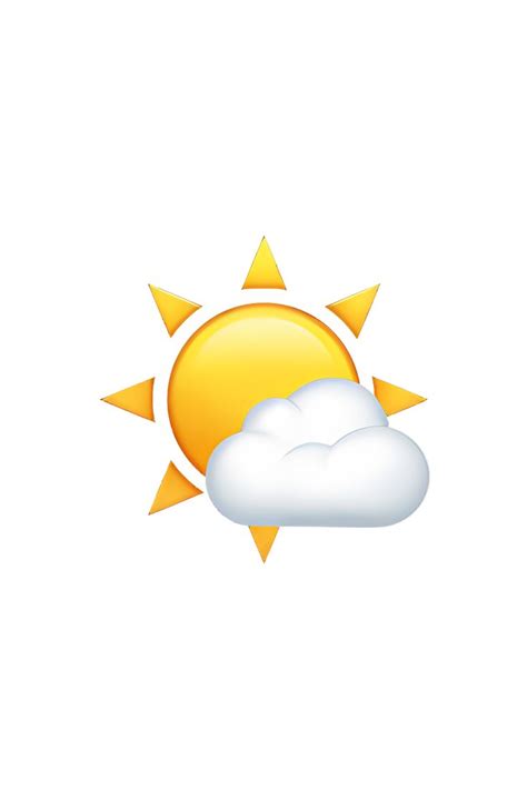 🌤️ Sun Behind Small Cloud Emoji Cloud Emoji Small Clouds Emoji