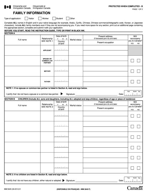 Imm 5645 Fill Out And Sign Online Dochub