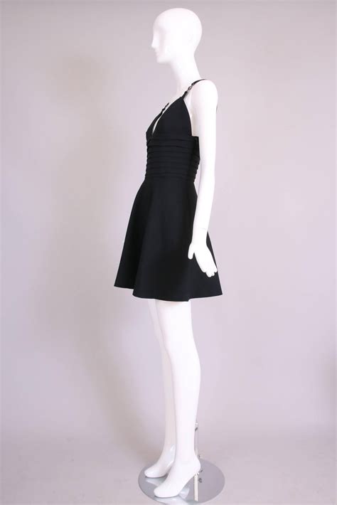 1990s Versace Couture Black Party Dress Wmedusa Buttons For Sale At