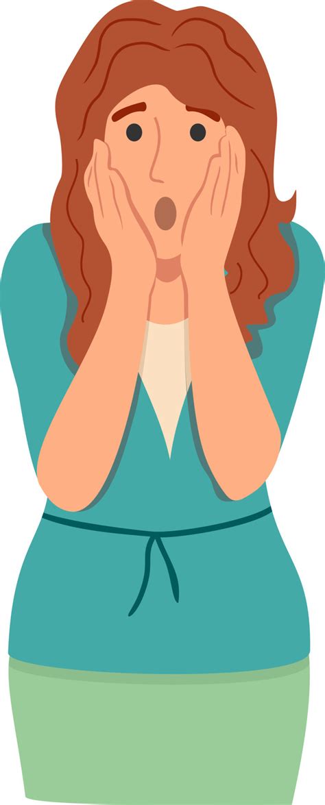 Regret Or Embarrassed Woman Vector Illustration Disappointed Woman