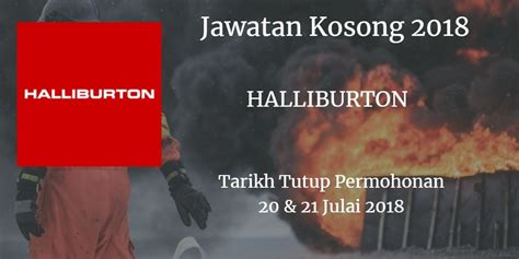 Jawatan kosong majlis daerah mersing thank you for your interest in working with majlis daerah mersing, and any current vacancies will be listed at the. Jawatan Kosong HALLIBURTON 20 & 21 Julai 2018 | Johor ...