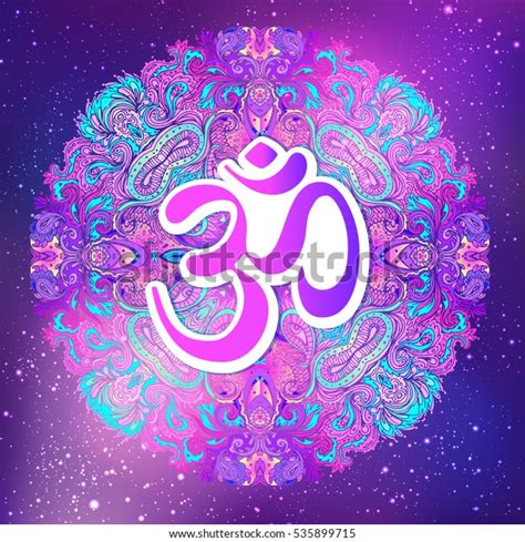 Ohm Symbol Indian Diwali Spiritual Sign Stock Vector Royalty Free