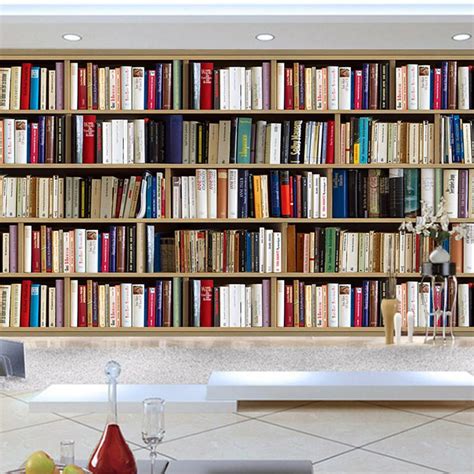 Free for commercial use no attribution required high quality images. European Bookshelf 3D Custom Mural Wallpaper Free Shipping ...