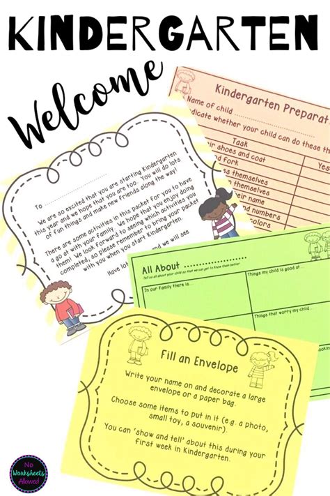 A Fun Welcome Booklet To Send To Your Upcoming Kindergarteners And