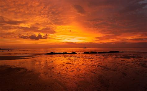 1147575 Sunlight Sunset Sea Nature Sky Beach Sunrise Evening
