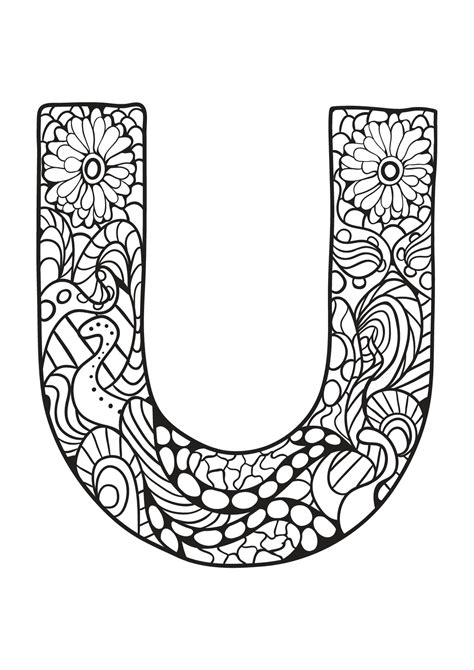 Alphabet To Print For Free U Alphabet Kids Coloring Pages