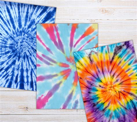Vibrant Rainbow Tie Dye Digital Paper Background Texture Etsy