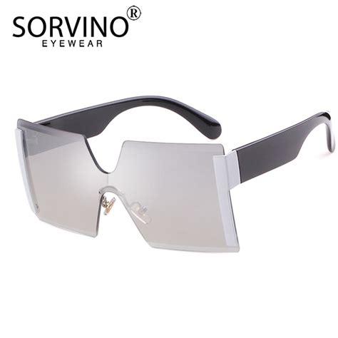 sorvino retro oversized rimless square sunglasses 2022 women men designer luxury brand