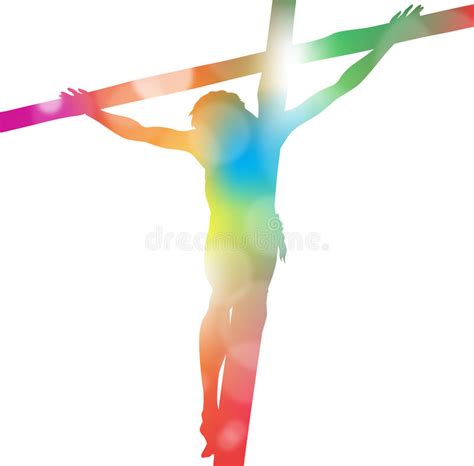 Jesus Christ On The Cross In Abstract Stock Vector Illustration Of