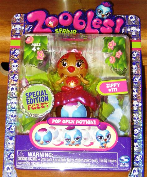 Zoobles Spring To Life Special Edition Shiny Figure Zippy Pentagonia
