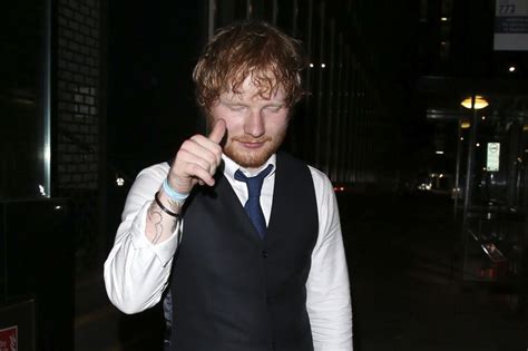Drinking Out Loud Ed Sheeran Looks A Bit Worse For Wear After His