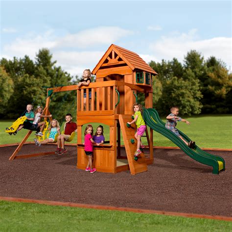 Backyard discovery 30115com playground sets & equipment swing sets download pdf instruction manual and user guide. Backyard Discovery Atlantis Cedar Wooden Swing Set ...
