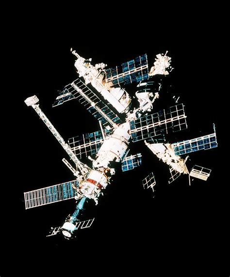 Russian Space Station Mir In Orbit Photograph By Nasascience Photo Library