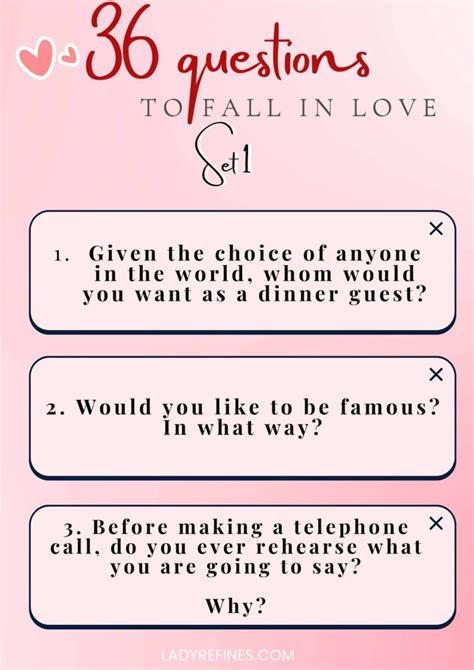 Free Download 36 Questions To Fall In Love Printable Card Version
