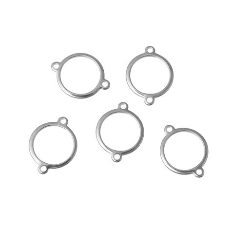 5 stainless steel round connectors 2 sizes available