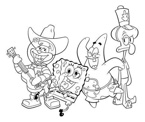 Bob Esponja E Seus Amigos Para Colorir Cartoon Coloring Pages