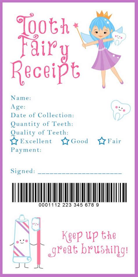 Tooth Fairy Card Printable Runnergulu