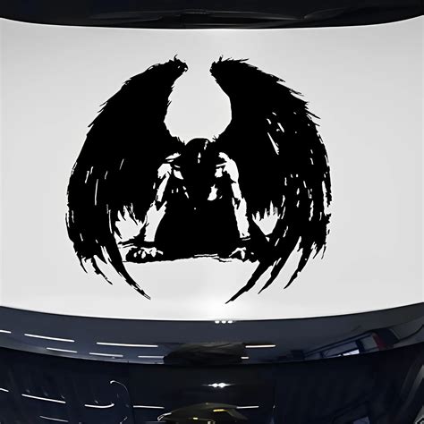 Tattered Devil Skull Wing Car Stickers And Decals Hood Door Car Pickup