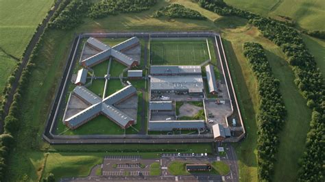 6k Stock Footage Aerial Video Of Orbiting Kilmarnock Prison In Scotland