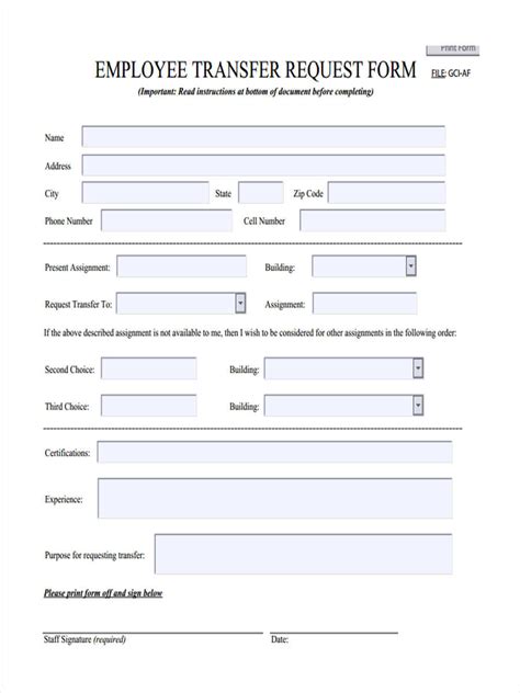 Free 23 Sample Transfer Forms In Pdf Excel Word Hot Sex Picture