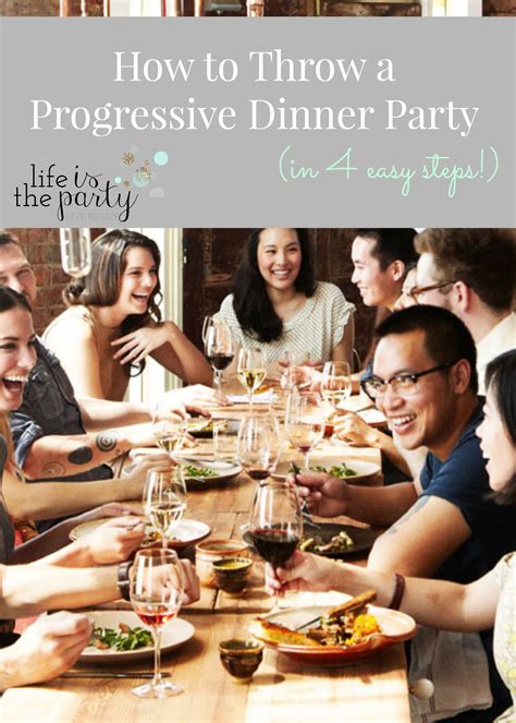 If you're planning a dinner party in the near future, you're probably sending out dinner party invitations.in order to make sure all guests' expectations for the event are what they should be, you'll need to ensure all important information is clear on the invitations. How to Throw a Progressive Dinner Party