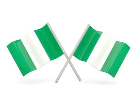 Two Wavy Flags Illustration Of Flag Of Nigeria