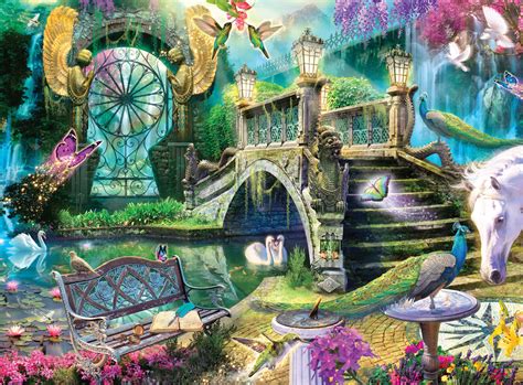 Enchanted Garden 1000 Pieces Buffalo Games Puzzle Warehouse